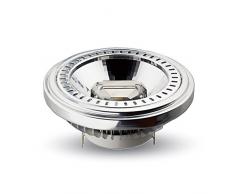 V-TAC SKU.4255 - Foco LED AR111 15W GX53 VT-1110, plÃ¡stico y otros materiales, 15 W, blanco, profundidad: 86 mm