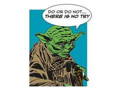 Komar Wandbild Von Star Wars Classic Comic Quote Yoda | Kinderzimmer, Jugendzimmer, Dekoration, Kunstdruck | ohne Rahmen | WB122-40x50 fotomural, carbÃ³n