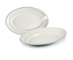 IBILI - Plato Ovalado (25 cm, Porcelana, Talla única), Color Blanco