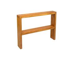 Soporte para estante de madera, expositor de 2 pisos para comida, postres, dulces, decoración de cocina y organizador de cocina para botes y contenedores, Declea Home Decor