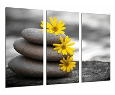 Cuadro FotogrÃ¡fico Paisaje Zen, Relajacion, Piedras y Flores TamaÃ±o total: 97 x 62 cm XXL