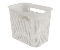 Rotho Brisen - Caja de Almacenamiento (7 L, plástico, Polipropileno, 7 L, 26,2 x 18 x 21 cm), Color Arena