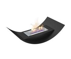 Kratki Chimenea de etanol BIOMISA, Chimenea de Fuego Real Independiente, Dimensiones en cm: 71,70 x 17,10 x 40 an, Longitud de la lÃnea de Fuego 25 cm, Combustible: etanol, Peso 10,4 kg