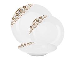 ROYAL NORFOLK ala Juego de Platos Vajilla 18 Piezas, Porcelana, Color Blanco