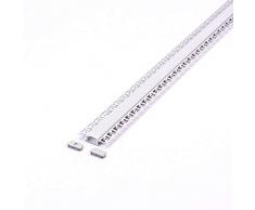 V-TAC Perfil de aluminio empotrable de cartón yeso para doble tira LED, blanco