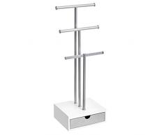 AmazonBasics - Joyero con cajón, blanco/nÃquel