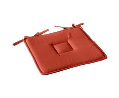 Enjoy Home, cojÃ­n de Silla Plana, algodÃ³n con Certificado Oeko Tex, Color Terracota, tamaÃ±o: 40 x 40 cm, Cuadrado, Lazo con Nudillos, Ideal para un Asiento cÃ³modo, colecciÃ³n PanamÃ¡