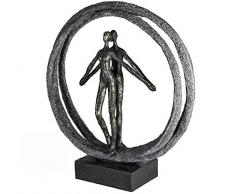 Casablanca â Escultura â Figura â Figura Decorativa â Par en Anillo â Poli â Color: Bronce Altura 40 cm