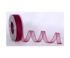 Furlanis N1115_46_50 - Cinta de Gasa con Bordes de satén, Organza, Color Naranja, 15 mm x 50 m