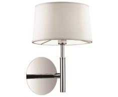 Ideal Lux HILTON AP1 Apto para uso en interior G9 40W Blanco iluminación de pared - Lámpara (Cepillado, 1 bombilla(s), 40 W, G9, IP20, Blanco)