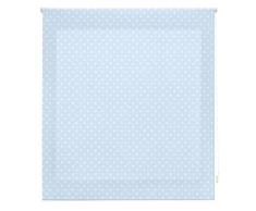 Blindecor - Estor Enrollable, Tela , Azul con motas blancas, 150 x 180 cm