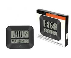 lowell Reloj Pared Controlado por Radio Gris jd9906
