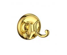 Smedbo latón Pulido Villa toallero de Gancho Doble, Oro