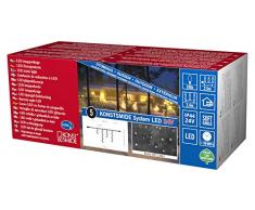 Ampliación de sistema de iluminación Konstsmide, forma de lluvia helada con, 100 diodos de luz blanca cálida, negro soft-cable 4611-107