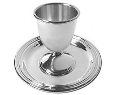 Silberkanne Huevera con platillo Macizo de Plata auténtica, 800 Unidades. Producto Estable