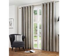 Just Contempo - Cortinas con Forro y Ojales, 116,8 x 137,1 cm, diseño a Rayas, Color Gris, algodón poliéster, Gris, 46 x 54 Inches