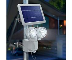 Esotec Solar Foco Duo de alimentación II, 230 lm, 2 W panel solar con sensor de movimiento 102418