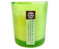 Eliana Home Vaso Cera aromÃ¡tica te Verde, 7.00x7.00x8.00 cm