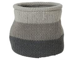 Sealskin Canasta de Almacenamiento Knitted, 20 x 20 x 20 cm, AcrÃlico, Gris