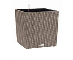 Lechuza Cube Cottage - Maceta de 30 riego, Maceta de jardÃ­n para Interiores y Exteriores, con Orificio de Drenaje y sustrato de Plantas de poliresina H30 L30 W30 cm, Color marrÃ³n Arena