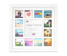 Inov8 16 x 40,64 cm Insta-Frame Kayla Marco para Instagram 13/de Estampado a Cuadros de Fotos con paspartú Blanco y Negro con Borde, 2 Unidades, Blanco