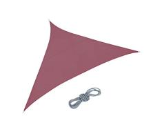 Relaxdays Toldo Vela, Triangular, Cóncavo, Poliéster, Repelente al Agua, con Cuerdas Tensoras, 3x3x4,25 m, Rojo Vino