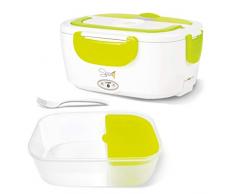 SPICE - Fiambrera eléctrica de plástico extraÃble, portátil, Color Amarillo, 1,5 L, Verde ácido