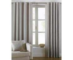 Paoletti Atlántico con Ojales Cortina, poliéster, Natural, 90 x 72 (229 x 183cm)