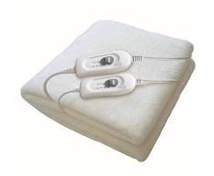 HAEGER Smooth Dream - Manta electrica con 2 * 60W de Potencia - protección automatica contra el Calentamiento, 3 Niveles de Temperatura, Lavable en Lavadora, microvellón 240g + poliéster 450g