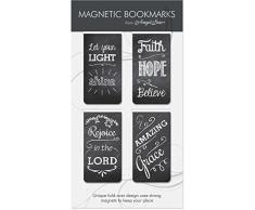 Angelstar Rectangular Pizarra magnética Bookmark Pack de 4 Unidades
