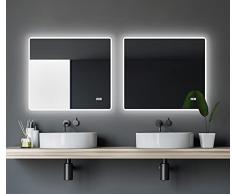 Espejo de baÃ±o LED Talos Sun con iluminaciÃ³n blanca cÃ¡lida - marco de luz - 80x70 cm