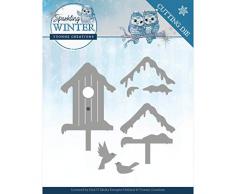 Yvonne Creations Die WNTR BHOUS, Pajarera de invierno, brillante invierno, talla Ãºnica