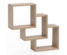 Wohnling WL5.807 Sonoma - Estantería de Pared (Madera, 53,5 x 53,5 x 10 cm)
