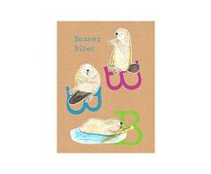 Komar Wandbild Von ABC Animal B | Poster, Bild, Wohnzimmer, Schlafzimmer, Dekoration, Kunstdruck | ohne Rahmen | P036B-40x50 fotomural, carbÃ³n