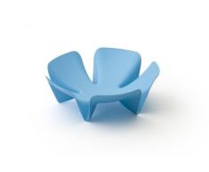 Qualy QL10041SBL frutero Flower Fruit Tray Small 30 x 10 cm, azul