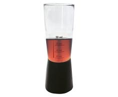 Vin Bouquet FIK 145 - Medidor Ajustable, Negro y Transparente, Jigger, Vaso Medidor Cocktail, Vaso Medidor Cocktail