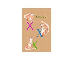 Komar Wandbild Von ABC Animal X | Poster, Bild, Wohnzimmer, Schlafzimmer, Dekoration, Kunstdruck | ohne Rahmen | P036X-30x40 fotomural, carbÃ³n