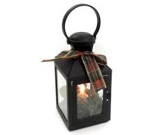 Farol lazo navidad con vela led m 3xaaa