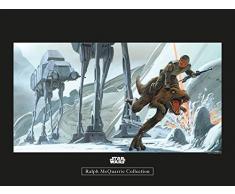Komar Wandbild Von Star Wars Classic RMQ Hoth Battle Ground | Kinderzimmer, Jugendzimmer, Dekoration, Kunstdruck | ohne Rahmen | WB142-40x30 fotomural, carbÃ³n
