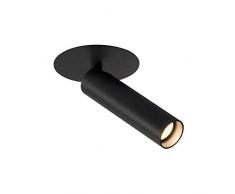 SLV Negro KARPO/Foco led, luz de inundación, proyector Techo, luminaria empotrable, iluminación de Interior / 3000 K 7,5 W 450 LM 40 Grados, 7.5 W