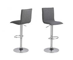 AC Design Furniture Anne - Taburete de Bar (40 x 47 x 113 cm, Tela), Color Gris