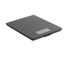 mastrad F76600 - Báscula (23 x 17 x 1,5 cm, Cristal y plástico), Color Negro