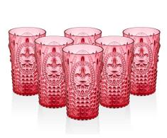 Prisma - Vaso de plastico duro, PlasticResist, Rojo, reutilizable, libre de BPA, 750 ml de capacidad, apto para lavavajillas, resistente a golpes, ideal para uso en piscina, exteriores y fiestas.