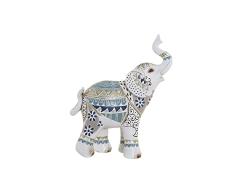 Figura Decorativa de la Marca DKD Home Decor Elefante Azul Blanco Resina (20 x 9 x 24 cm) (Referencia: S3016884)