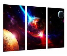 Poster FotogrÃ¡fico Explosion Planeta, Espacio, Azul, Rojo TamaÃ±o total: 97 x 62 cm XXL