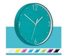 Leitz Reloj de Pared Wow, Azul Hielo, 32.5 x 31.1 cm
