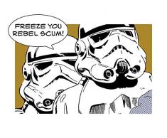 Komar Wandbild Von Star Wars Classic Comic Quote Stormtrooper | Kinderzimmer, Jugendzimmer, Dekoration, Kunstdruck | ohne Rahmen | WB120-70x50 fotomural, carbÃ³n