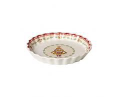 Villeroy & Boch Winter Bakery Delight Plato para aperitivos, pan de jengibre Plato para aperitivos llano y decorativo, Premium Porcelain, rojo, varios colores, 22 x 22 cm
