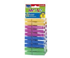 Parodi & Parodi, Pinzas para Ropa, Multicolor, 9Â x 22Â x 4,5Â cm, 20Â Unidades