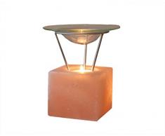 Salt Dreams â de Sal del Himalaya Cristal Lámpara Aromática Petite Cubo, Incluye Cuenco (Cristal y Metal
